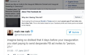 Trump lance des invitations Facebook pour demander aux Américains de venir à l'investiture