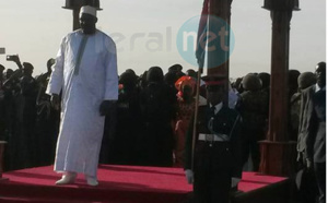 Le président Adama Barrow vient d’arriver à Banjul
