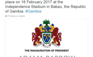 Urgent- Adama Barrow donne la date de la cérémonie officielle en Gambie