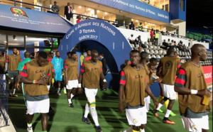 Photos- les "Lions" du Sénégal à l'échauffement 