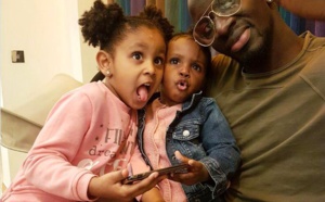  Photo: Mamadou Sakho se régale avec ses enfants pour son anniversaire ( 27 ans)
