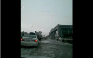 Les fortes pluies dans les différentes provinces du royaume d'Arabie Saoudite.. Ici, dans la capitale Riyadh