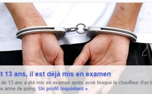 Mis en examen à 13 ans pour attaque à main armée