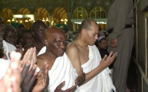 Me Abdoulaye Wade, Karim Meissa Wade, Me Madické Niang, Oumar Sarr, Pape Diop , un représentant de "Rewmi" d'Idrissa Seck, Malick Gackou...en Arabie Saoudite pour le "Oumra"