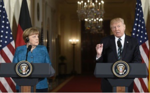 Premier face-à-face Trump-Merkel à la Maison-Blanche