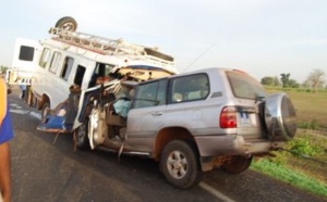 Accident de la route à Kaffrine: La collision entre deux véhicules fait..