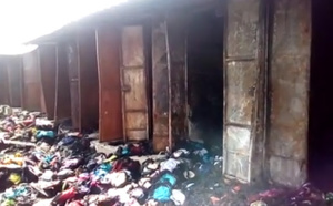 Vidéo-Incendie au marché HLM de Dakar 46 cantines partent en fumée, regardez!!