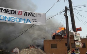 Photos - Incendie à Saly: Un magasin de location de buggies et squads part en fumée
