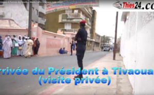 Vidéo-Les premières images de l'arrivée du Président Macky Sall à Tivaouane visite privée