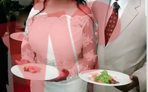 Réception du mariage d'Elisabeth Guillabert et Doudou Diagne, deux fils de Vip