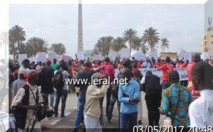 Photos: Marche de la presse de ce mercredi 03 mai à Dakar