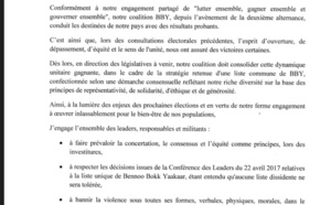 Législatives 2017 :  Macky Sall préconise des recommandations à ses alliés de Benno Bokk Yakaar (DOCUMENT)