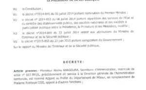 Décret n° 2017-1176 portant nomination d'Adjoints au préfet