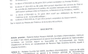 Décret 2017-1117 portant nomination Adjoints au Sous-préfets