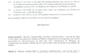 Décret 2017-1175 portant nomination Sous-Préfets