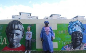 Créteil : neuf habitants du Mont-Mesly découvrent leurs visages sur un mur
