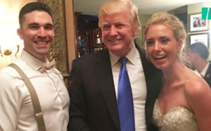 Pour son mariage, ce couple a eu une surprise... présidentielle, c'est Trump !