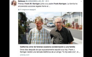 Un homme enterre son fils... qui réapparaît, bien en vie, quelques jours plus tard