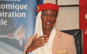 Fatoumata Sow, hôtesse de l'air à Fly Emirates, nous dévoile son quotidien (photos)