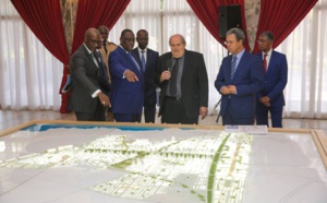 La maquette du projet de la cité des Affaires de l’Afrique de l’Ouest présentée au Président Macky Sall