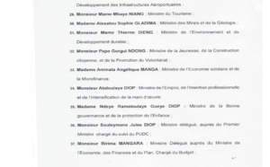 Nouveau gouvernement : 39 ministres dont 3 délégués et 8 femmes
