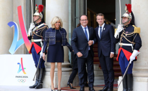 Macron, Hollande et Sarkozy réunis à l'Elysée pour fêter Paris 2024