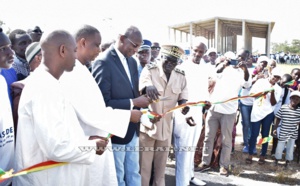 M. Lansana Gagny Sakho, a inauguré une station de traitement des boues de vidange de Tivaoune Peulh
