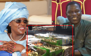 Vidéo : Marième Faye Sall envoie 2 camions de fruits et de rafraîchissements à Oustaz Iran Ndao pour son …