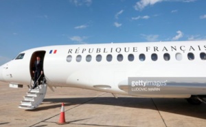 Le Falcon 7X d’Emmanuel Macron toujours cloué sur la piste de l’aéroport de Saint-Louis