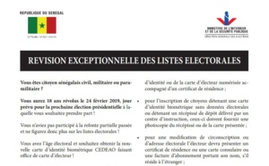 Révision exceptionnelle des listes électorales : Vous êtes citoyen sénégalais civil, militaire ou paramilitaire ?