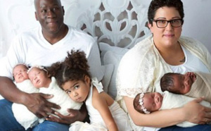 Atteinte d’un cancer, on lui dit qu’elle ne peut pas avoir d`enfants... Elle accouche de quadruplés !