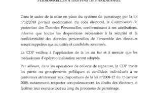 Parrainage et protection des données personnelles : Awa Ndiaye donne des garanties de sécurité et de confidentialité 