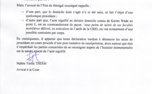Urgent : L'Etat envoie un commandement de payer à Karim Wade  contrairement au allégation de Abdoulaye Wade.