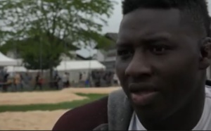 Portrait de Dieylani Pouye, lutteur sénégalais, à la Fête cantonale genevoise de lutte suisse 