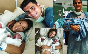 Alvaro Morata : Sa femme a accouché de jumeaux (photos)