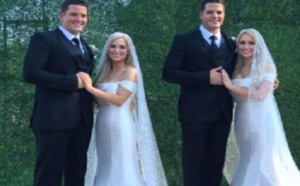 USA: Deux couples de jumeaux identiques se marient lors d’une cérémonie conjointe