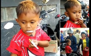 Indonésie : âgé de 2 ans et demi, il peut fumer jusqu’à 40 cigarettes par jour (vidéo)