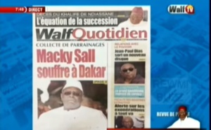 Revue de Presse WalfTv du lundi 05 novembre 2018 en images