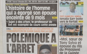 Voici les UNES des journaux du vendredi 16 novembre 2018