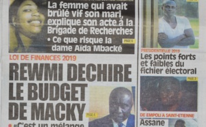 Voici les UNES des journaux du samedi 24 novembre  2018 www.leral.net