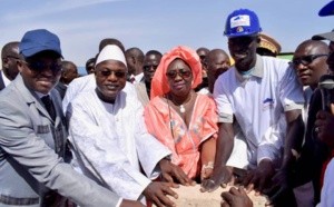 Joal Fadiouth : Pose de la première pierre de l'aire de transformation de Tann par le Ministre Oumar Guèye
