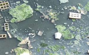 Photos : Canal d’évacuation des eaux usées barré : les habitants de la Cité Ouakam Extension pataugent dans les égouts