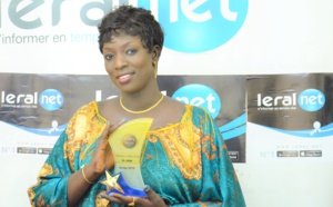 LERAL AWARDS : Les images de la remise du trophée de "Meilleure Actrice de l'année 2018" à Rouba Sèye