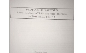 Protocole d'accord entre le cabinet ATLAS sarl et les Héritiers du titre foncier 1451/R (documents)