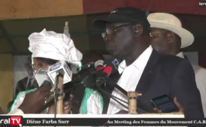 Vidéo - Meeting du mouvement CAR: Diène Farba Sarr chante le bilan des réalisations de Macky Sall