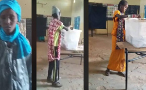 Arrêt sur images - Des enfants votent dans un bureau de vote