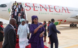 Airbus A330 Neo de Air Sénégal:  l’avion à Dakar avec 13 tonnes de dons pour Marième Faye Sall