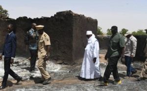 Mali: visite du président IBK dans le village dévasté d’Ogossagou