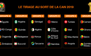 CAN-2019 : les poules de la Coupe d'Afrique des nations sont connues