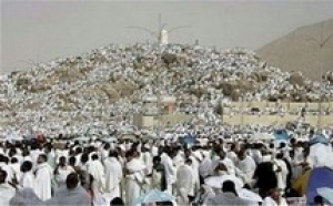 Les fidèles au  Mont Arafat